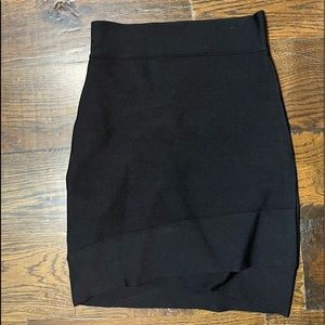 BCBG mini power skirt XXS black NWT